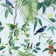 York Nanette Light Blue Tropical Garden Wallpaper