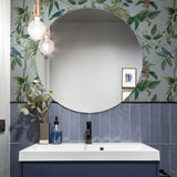 York Nanette Light Blue Tropical Garden Wallpaper