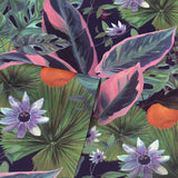 York Etta Navy Tropical Wallpaper