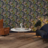 York Etta Navy Tropical Wallpaper