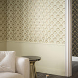York Sylvia Gold Palm Palace Wallpaper