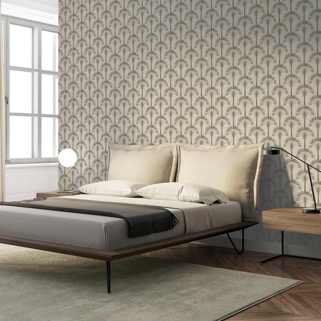 York Sylvia Gold Palm Palace Wallpaper