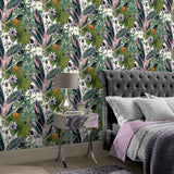 York Etta White Tropical Wallpaper