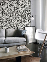 York Dinah Black Leopard Print Wallpaper