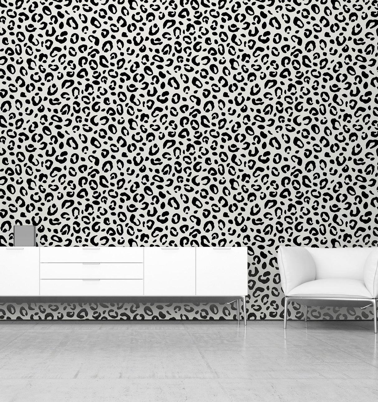 York Dinah Black Leopard Print Wallpaper