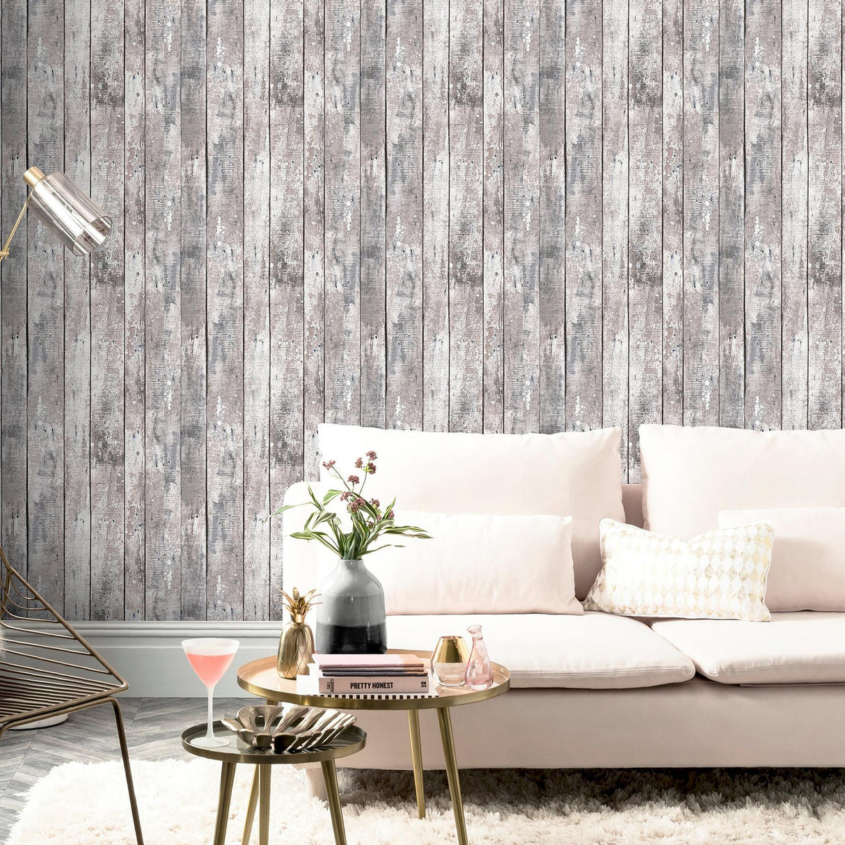 York Bertram Neutral Wood Wallpaper