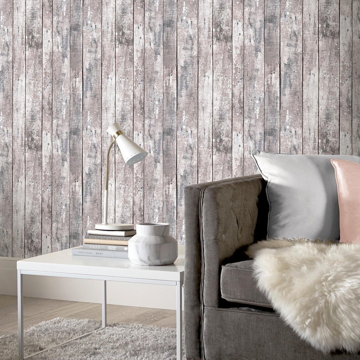 York Bertram Neutral Wood Wallpaper