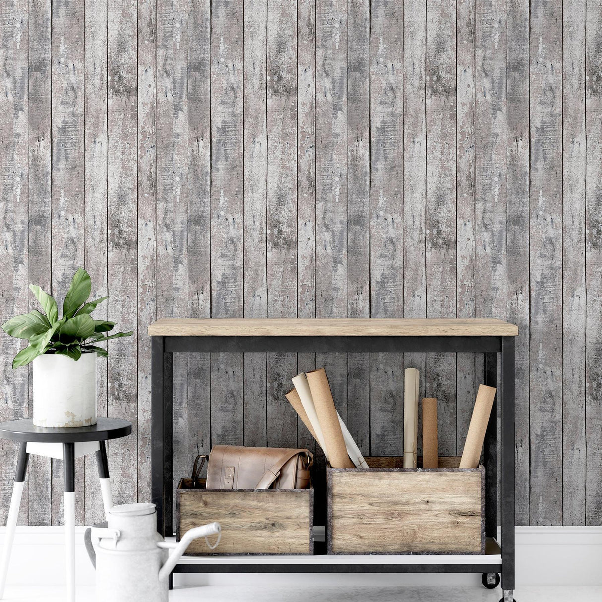 York Bertram Neutral Wood Wallpaper