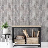 York Bertram Neutral Wood Wallpaper
