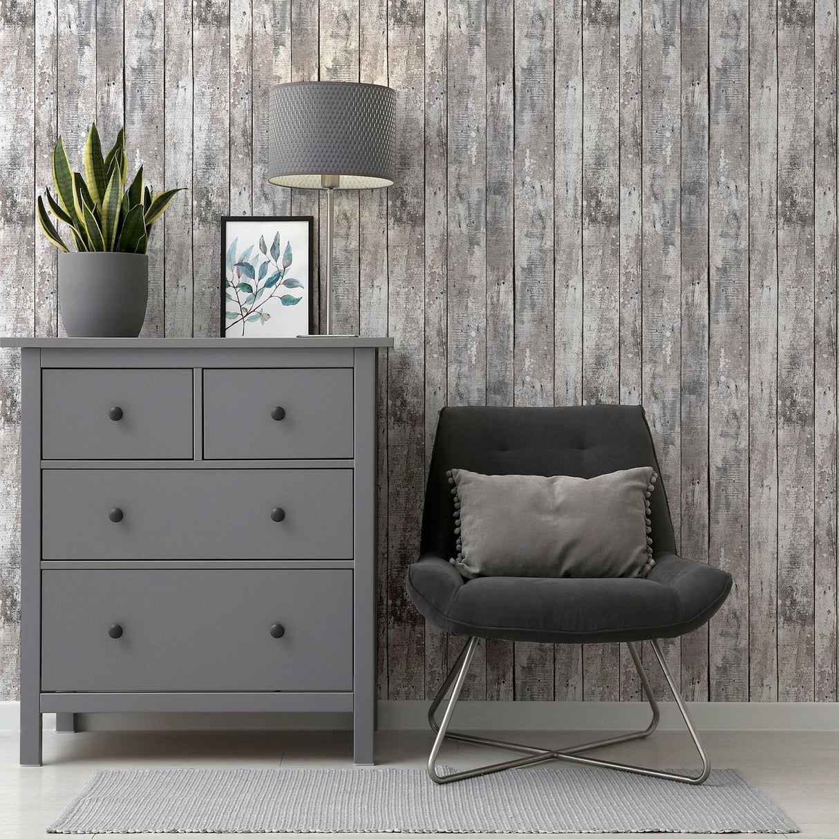 York Bertram Neutral Wood Wallpaper