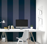 York Roland Navy Stripe Wallpaper