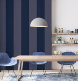 York Roland Navy Stripe Wallpaper