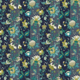 York Cornelia Navy Floral Stripe Wallpaper