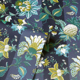 York Cornelia Navy Floral Stripe Wallpaper