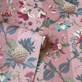 York Cornelia Pink Floral Stripe Wallpaper