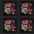 York Lucinda Black Floral Panel Wallpaper