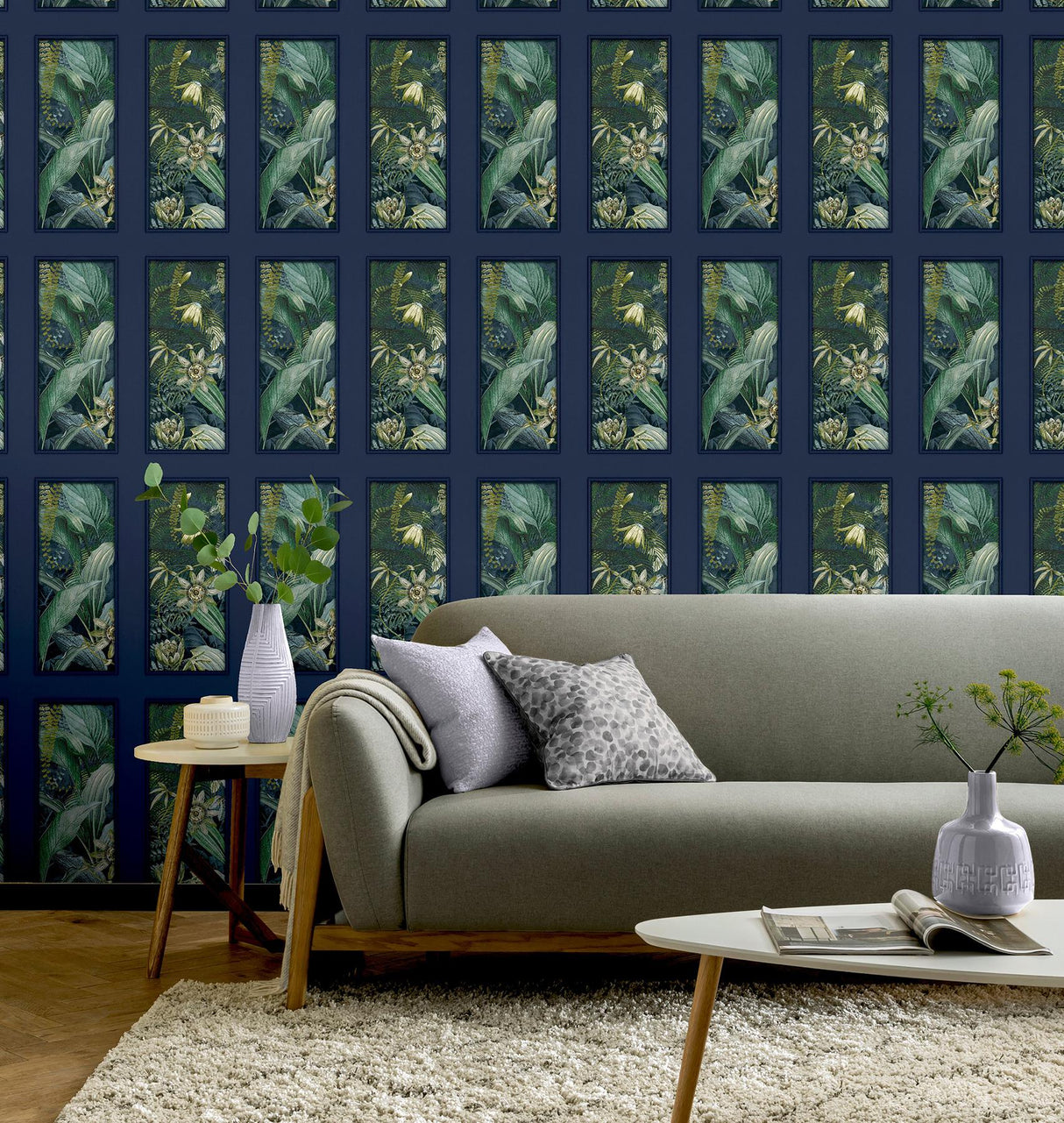 York Wendell Navy Wild Vibes Wallpaper