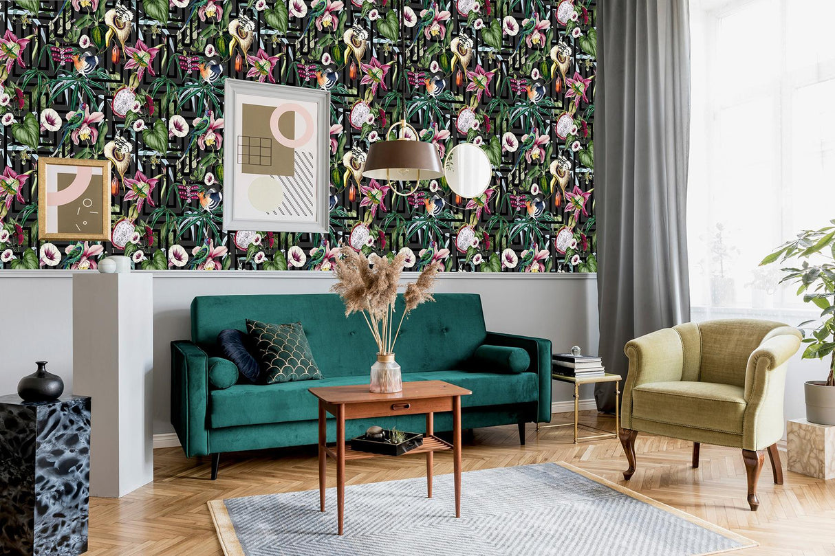 York Lucretia Multicolor Tropical Wallpaper