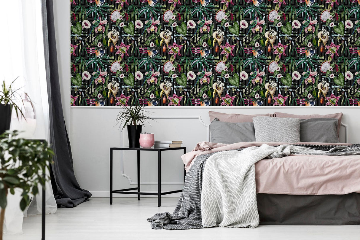 York Lucretia Multicolor Tropical Wallpaper