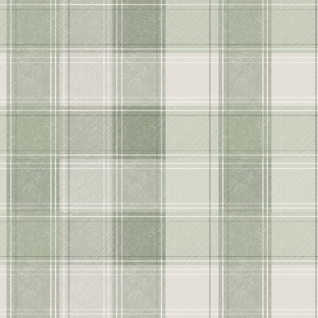 York Rita Green Country Check Wallpaper