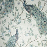 York Keeka Blue Peacocks Wallpaper