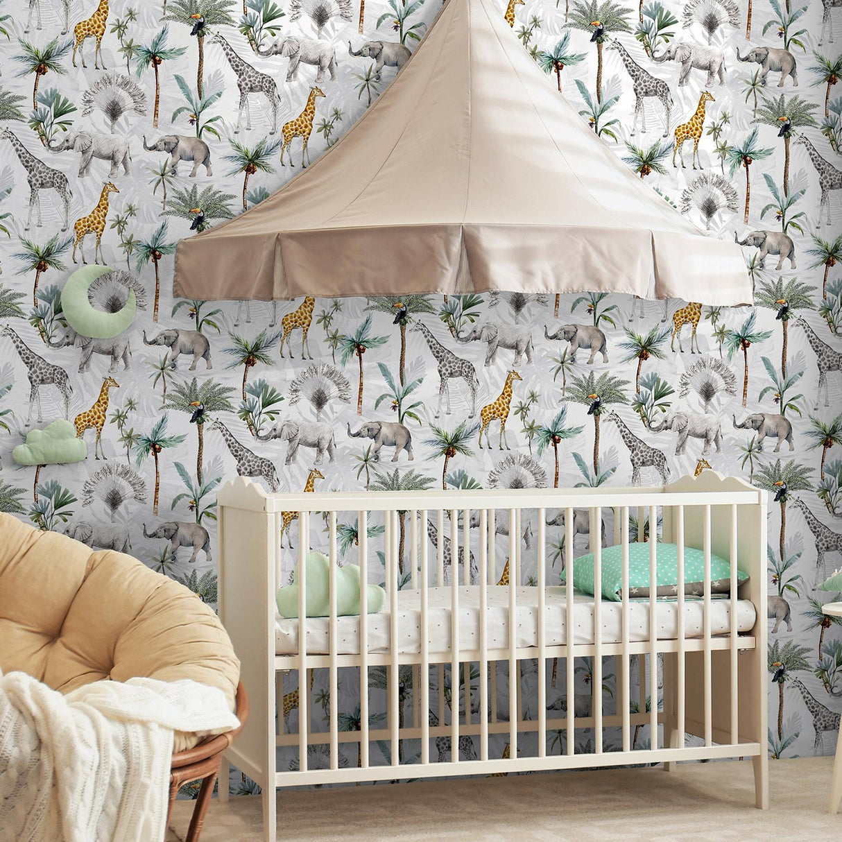 York Hiram Multicolor Serengeti Wallpaper