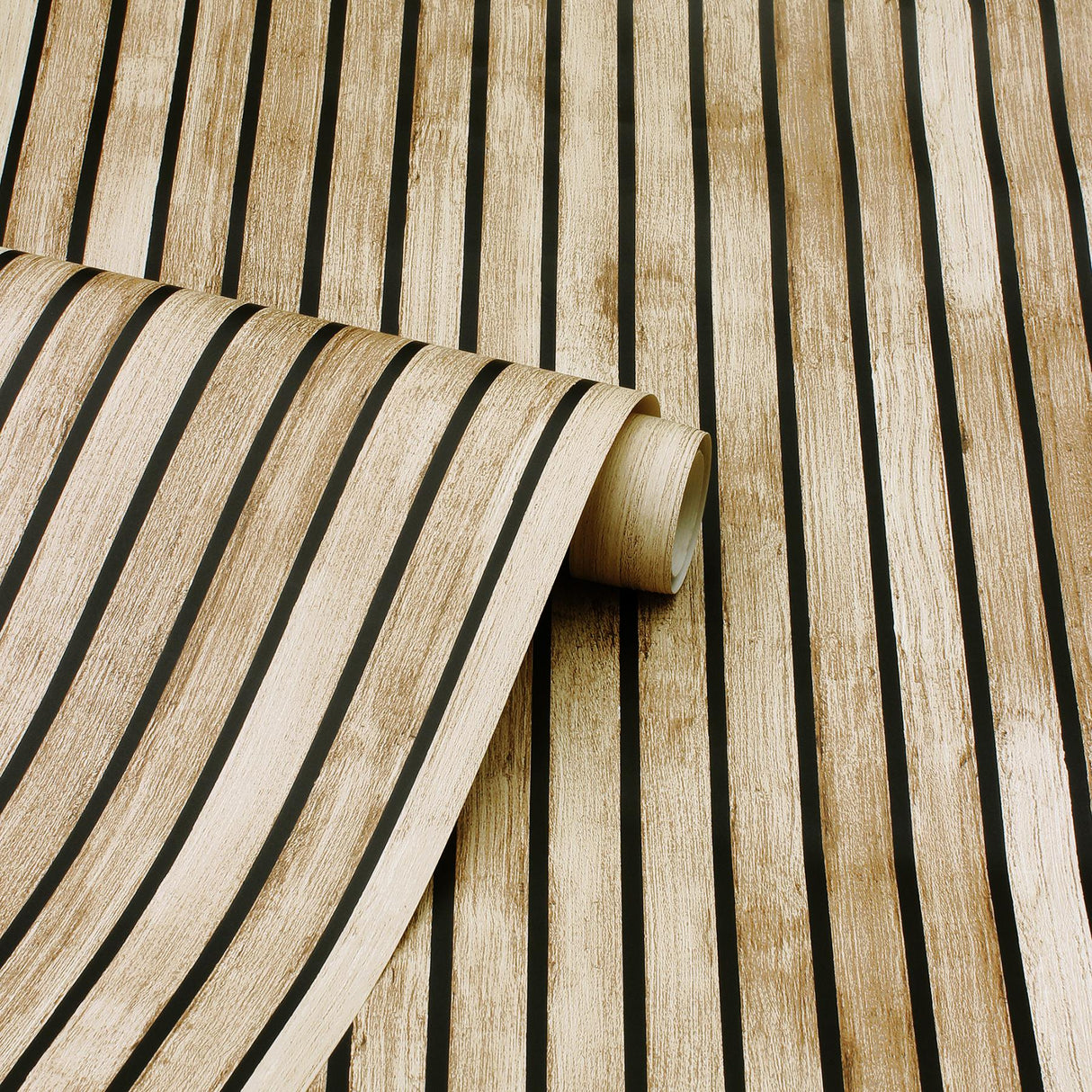 York Herman Light Brown Wood Wallpaper