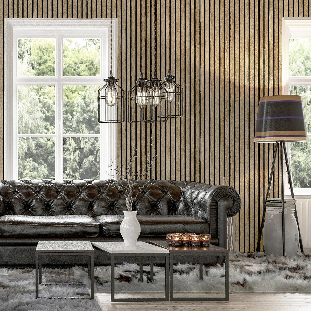 York Herman Light Brown Wood Wallpaper