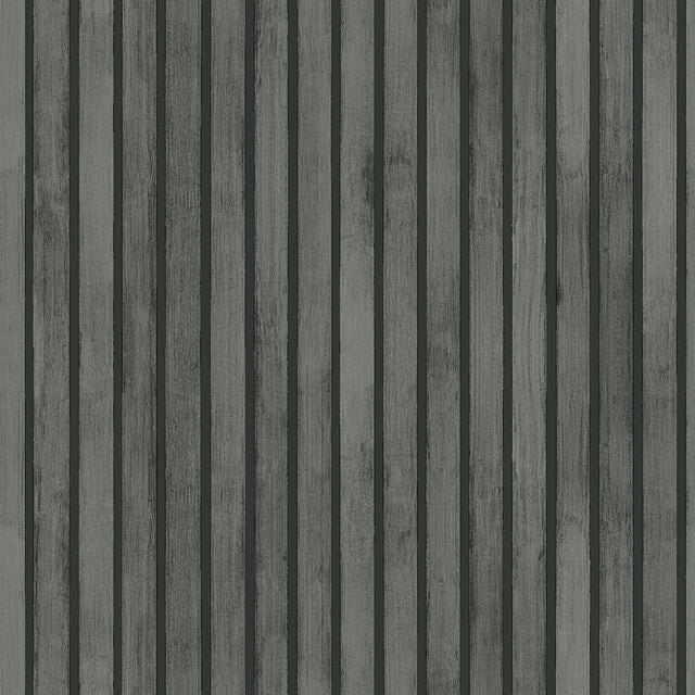 York Herman Charcoal Wood Wallpaper