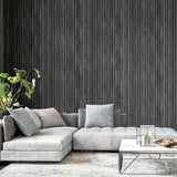 York Herman Charcoal Wood Wallpaper
