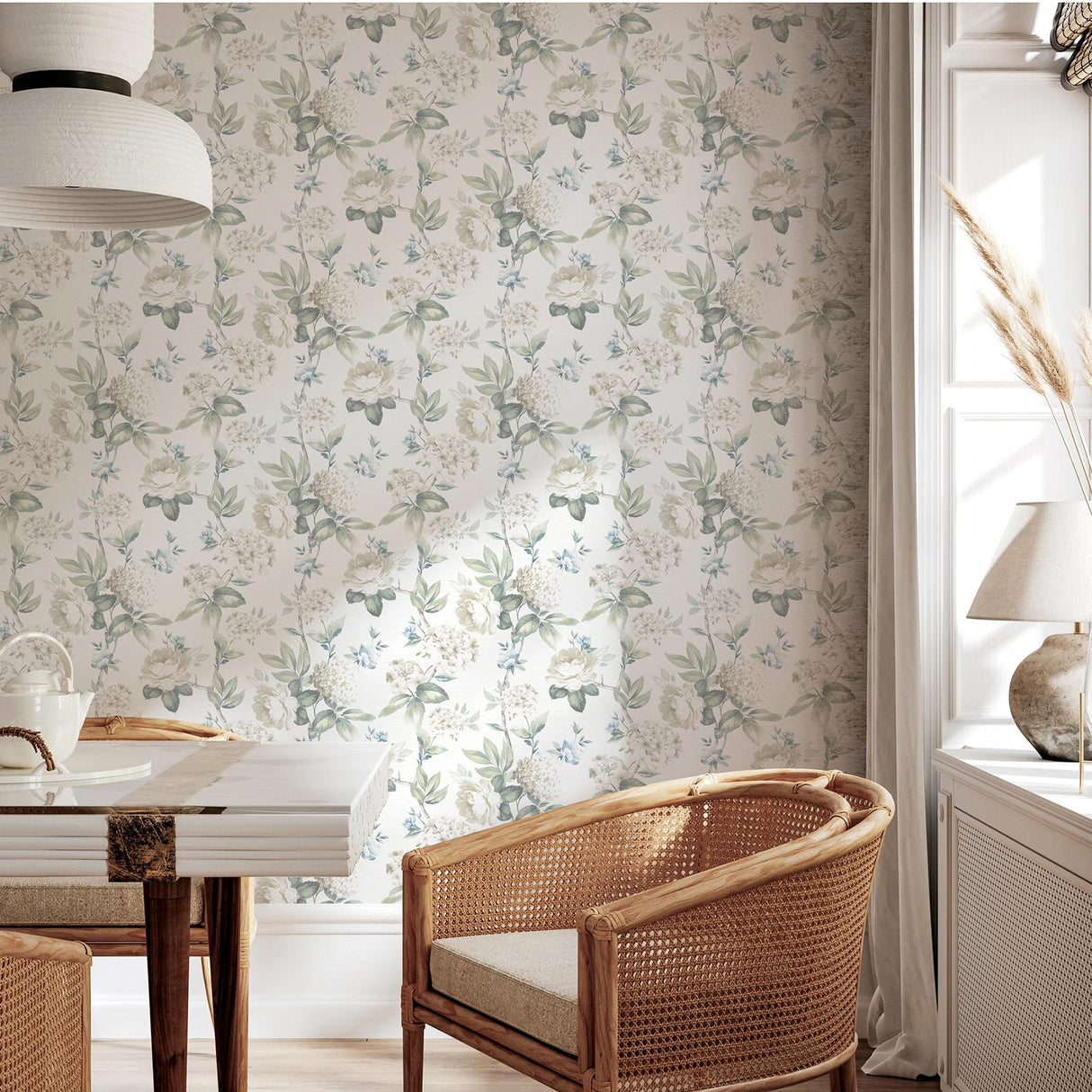 York Atley Light Green Floral Wallpaper