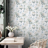 York Atley Light Green Floral Wallpaper