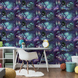 York Oleda Dark Blue Magical Garden Wallpaper