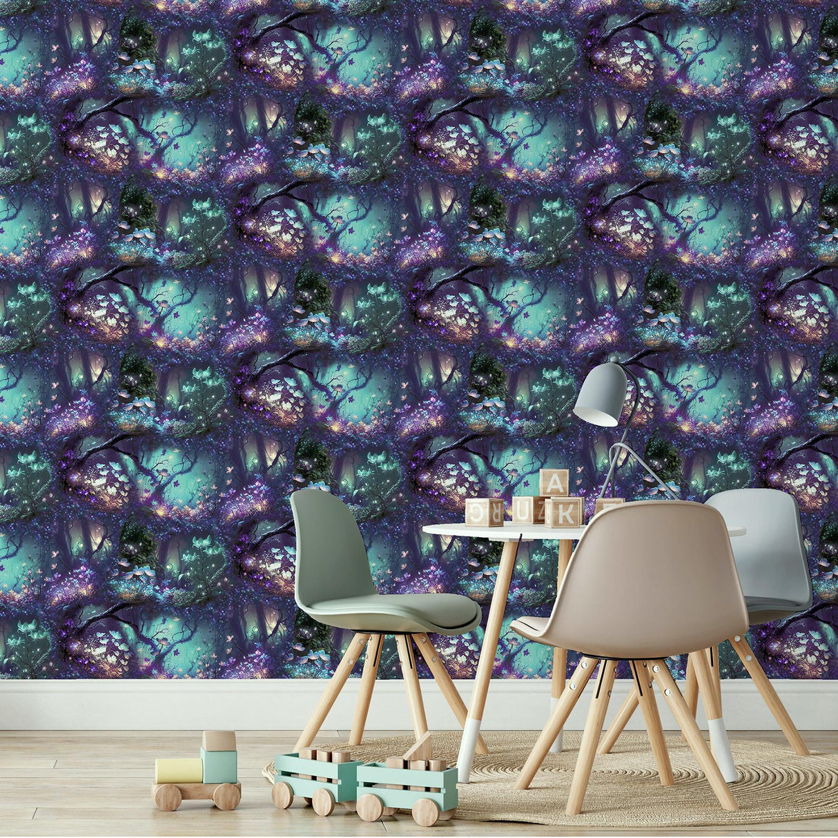 York Oleda Dark Blue Magical Garden Wallpaper