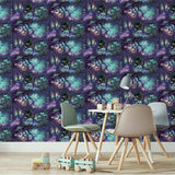 York Oleda Dark Blue Magical Garden Wallpaper