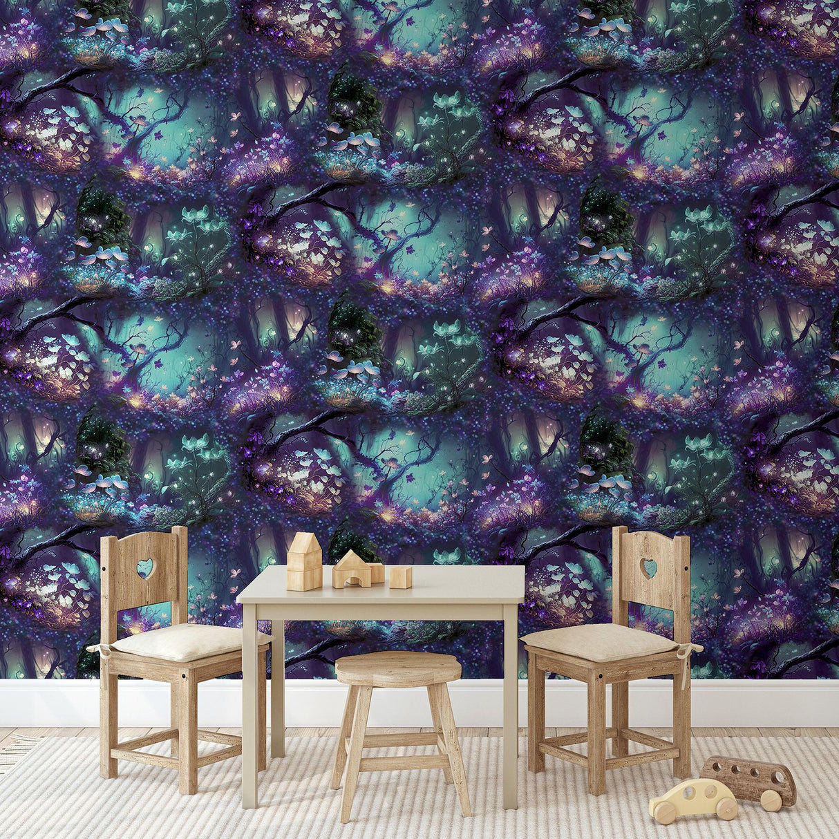 York Oleda Dark Blue Magical Garden Wallpaper