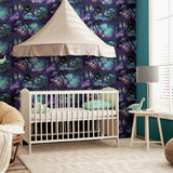 York Oleda Dark Blue Magical Garden Wallpaper