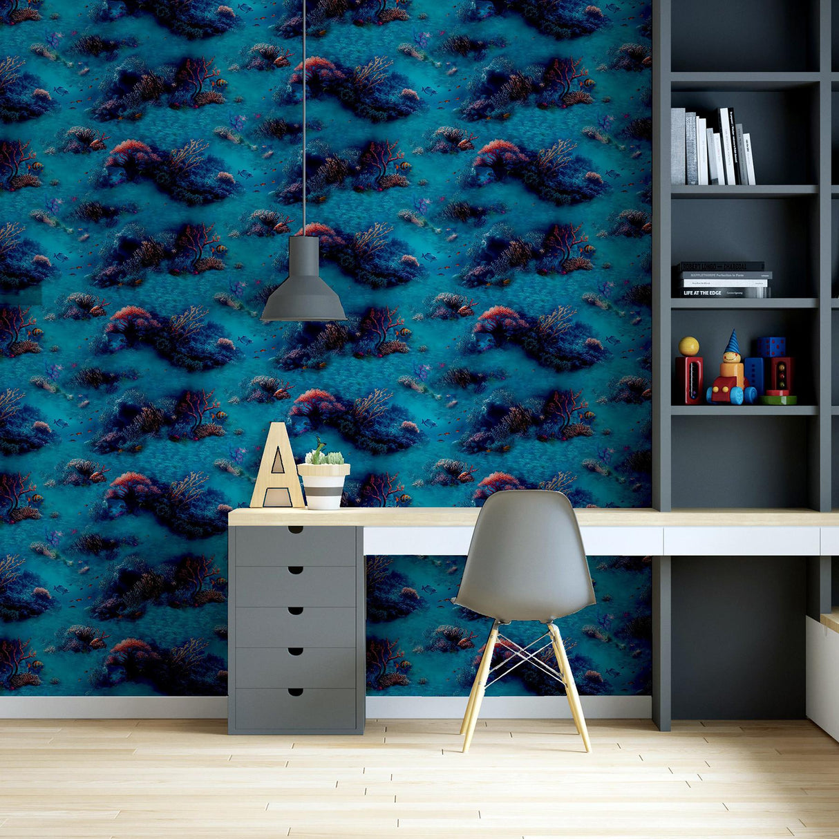 York Orlena Blue Under The Sea Wallpaper