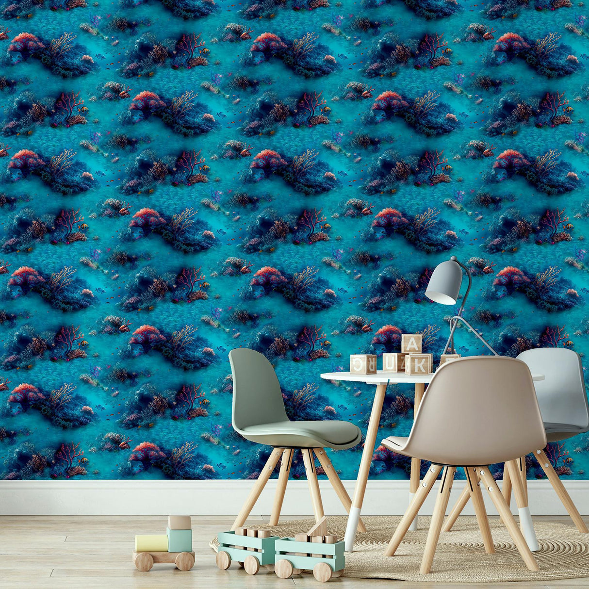 York Orlena Blue Under The Sea Wallpaper