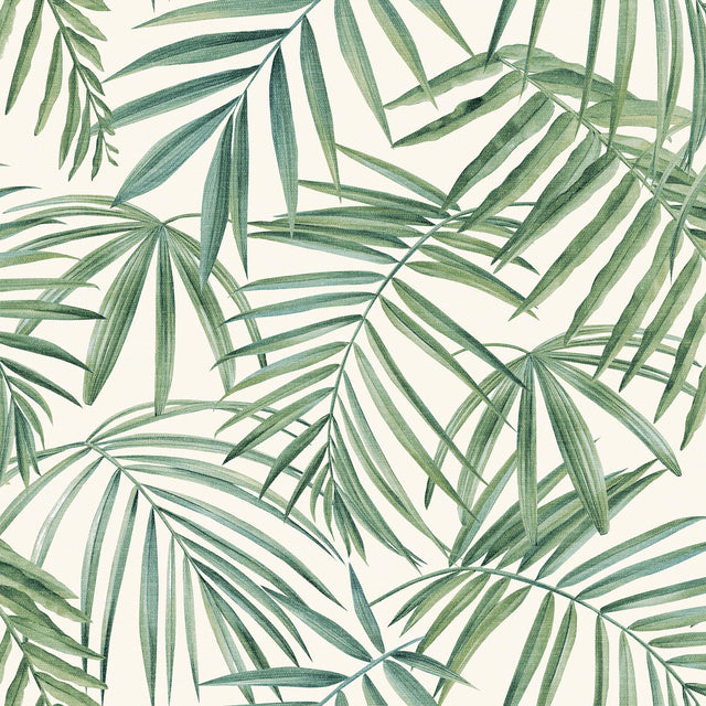 York Juan Green Palm Leaves Wallpaper