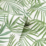 York Juan Green Palm Leaves Wallpaper