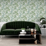 York Juan Green Palm Leaves Wallpaper