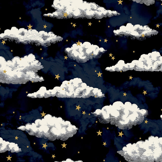 York Zeno Navy Starry Skies Wallpaper