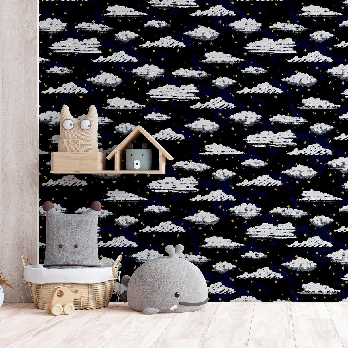 York Zeno Navy Starry Skies Wallpaper