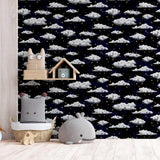 York Zeno Navy Starry Skies Wallpaper