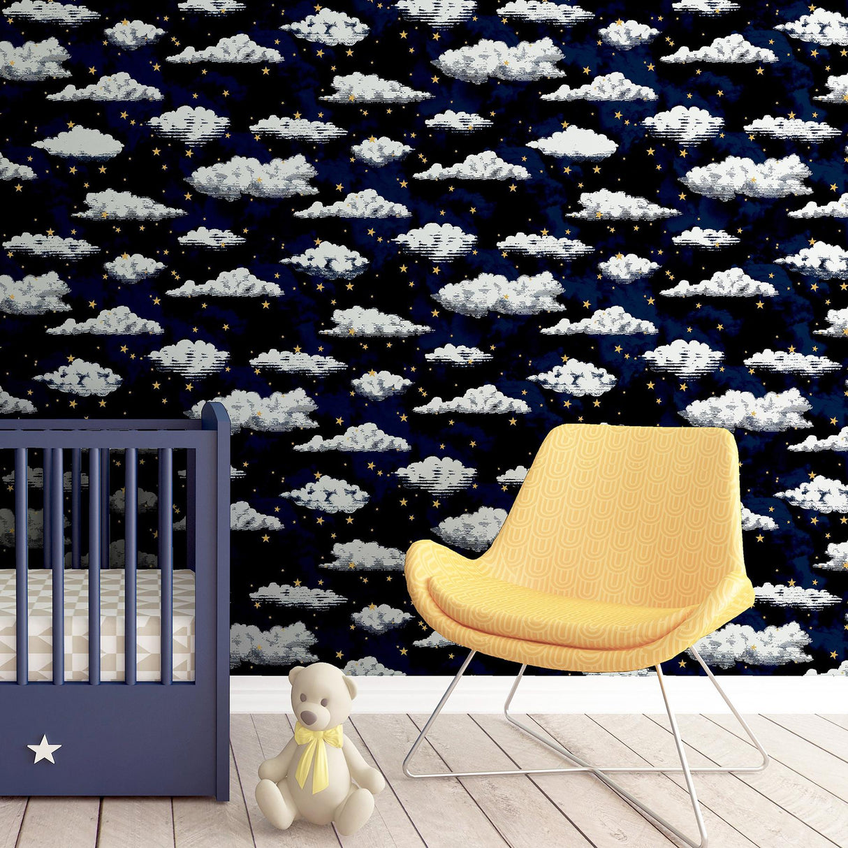 York Zeno Navy Starry Skies Wallpaper