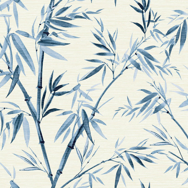 York Moriko Blue Bamboo Wallpaper