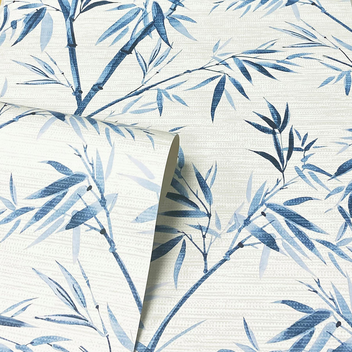 York Moriko Blue Bamboo Wallpaper