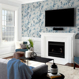 York Moriko Blue Bamboo Wallpaper