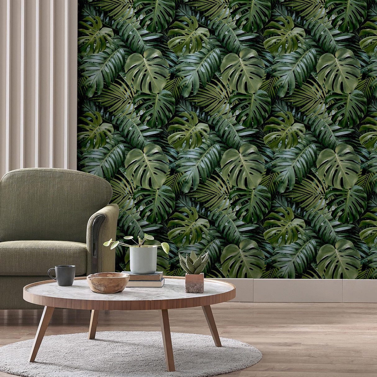 York Harlynn Green Monstera Wallpaper